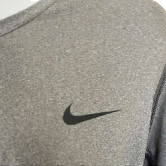Nike Pro Dri Fit Women's Large Gray Perforated Back Active Shirt - Short Sleeves - Picture 3 of 8